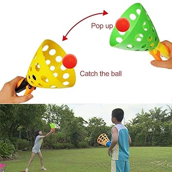 Catapult Ball Throw & Catch Sport Bouncing Toy - 2Pcs