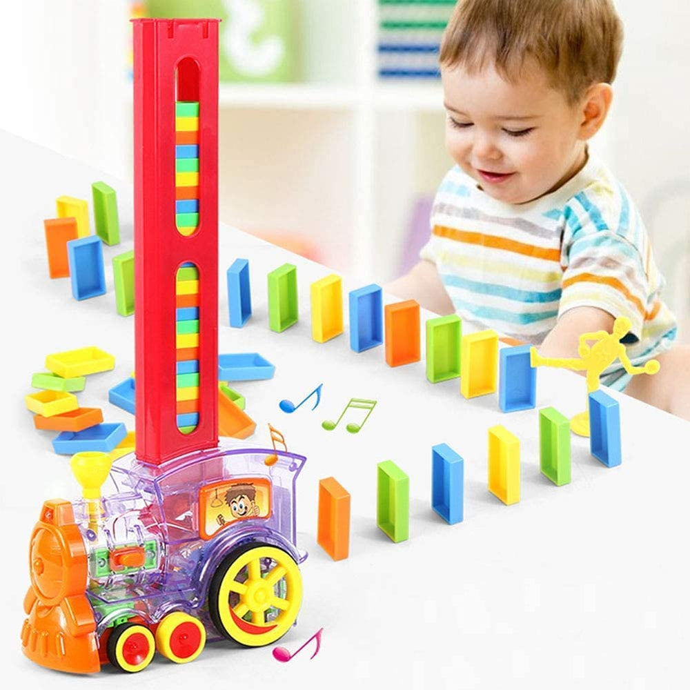 Domino Electric Train with 80 Pcs Domino