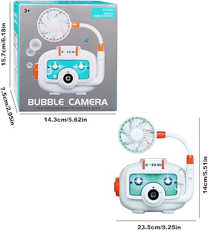 Automatic Bubble Blowing Camera With Fan