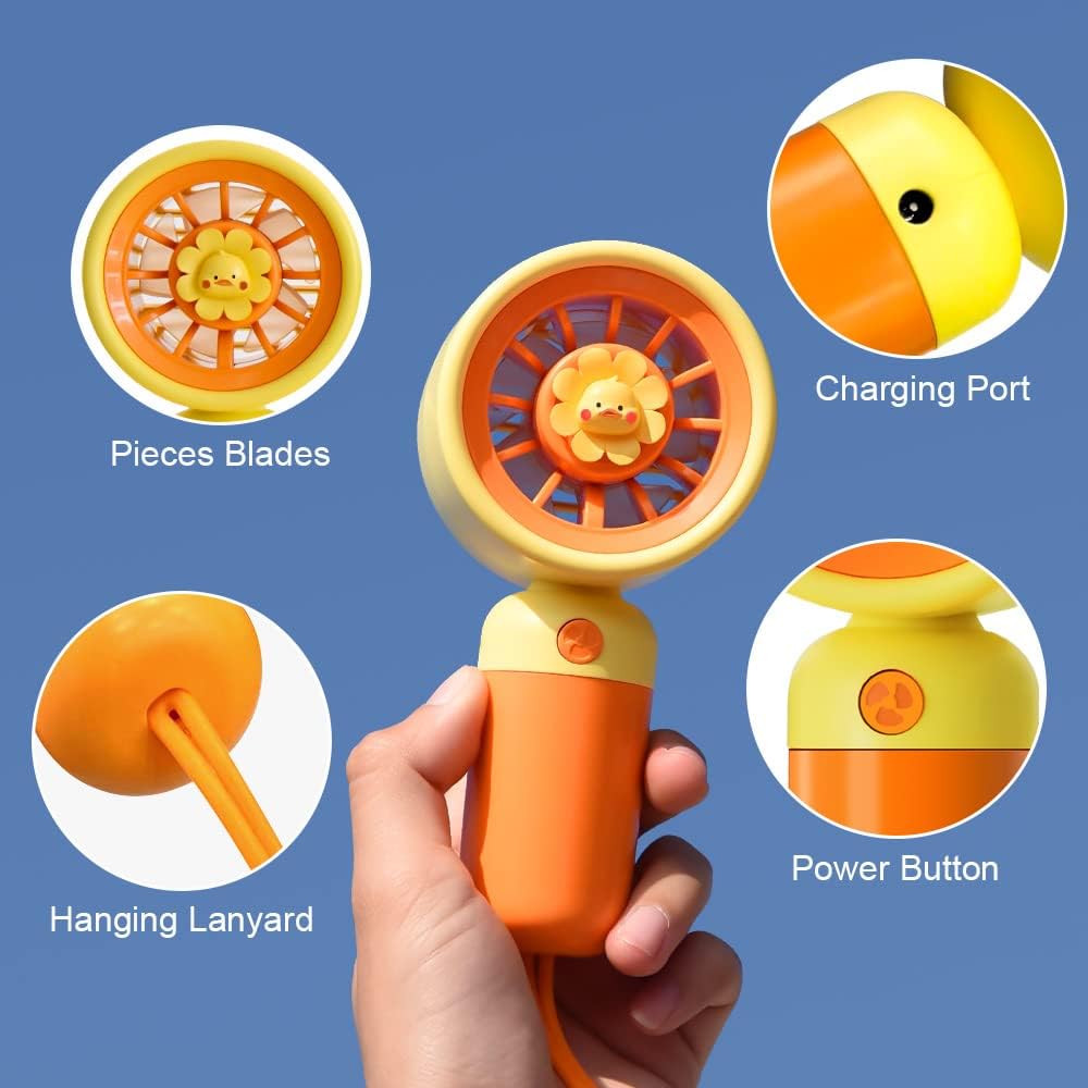 Rechargeable Cartoon Turbine Cooling Fan - Assortment