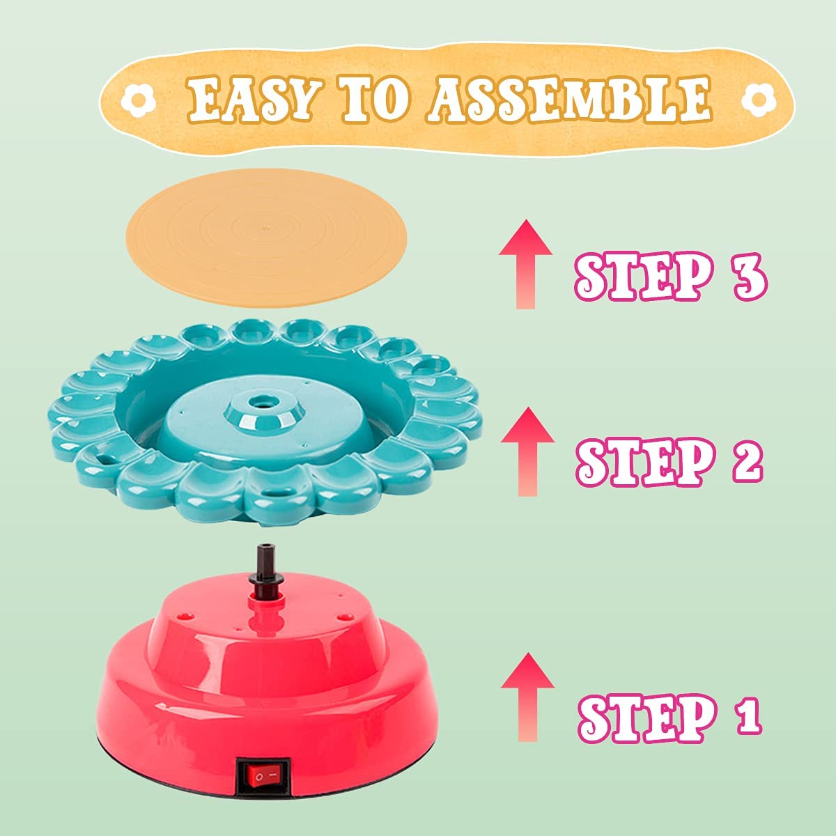 Kids Pottery Wheel and Painting Kit