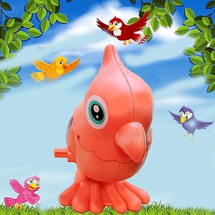 1Pc Wind-up Colorful Jumping Parrot Toy