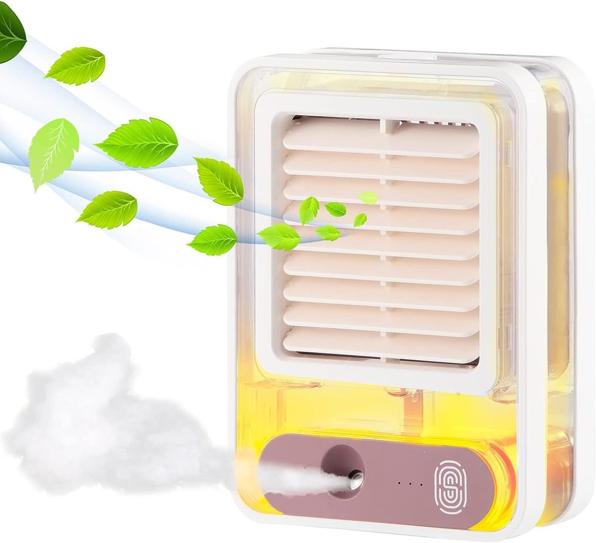 Transparent Spray & Light Air Conditioning Table Fan