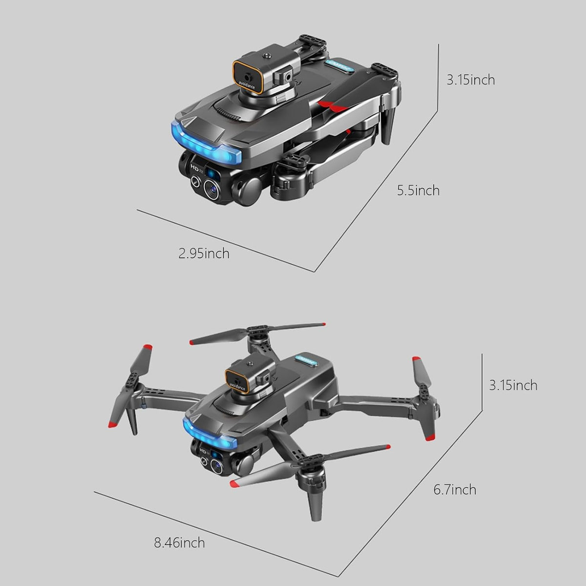 P15 Pro RC Drone With 8K HD Dual Cameras