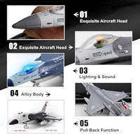 Diecast F-16 Pullback Airplane Model With Light & Sound