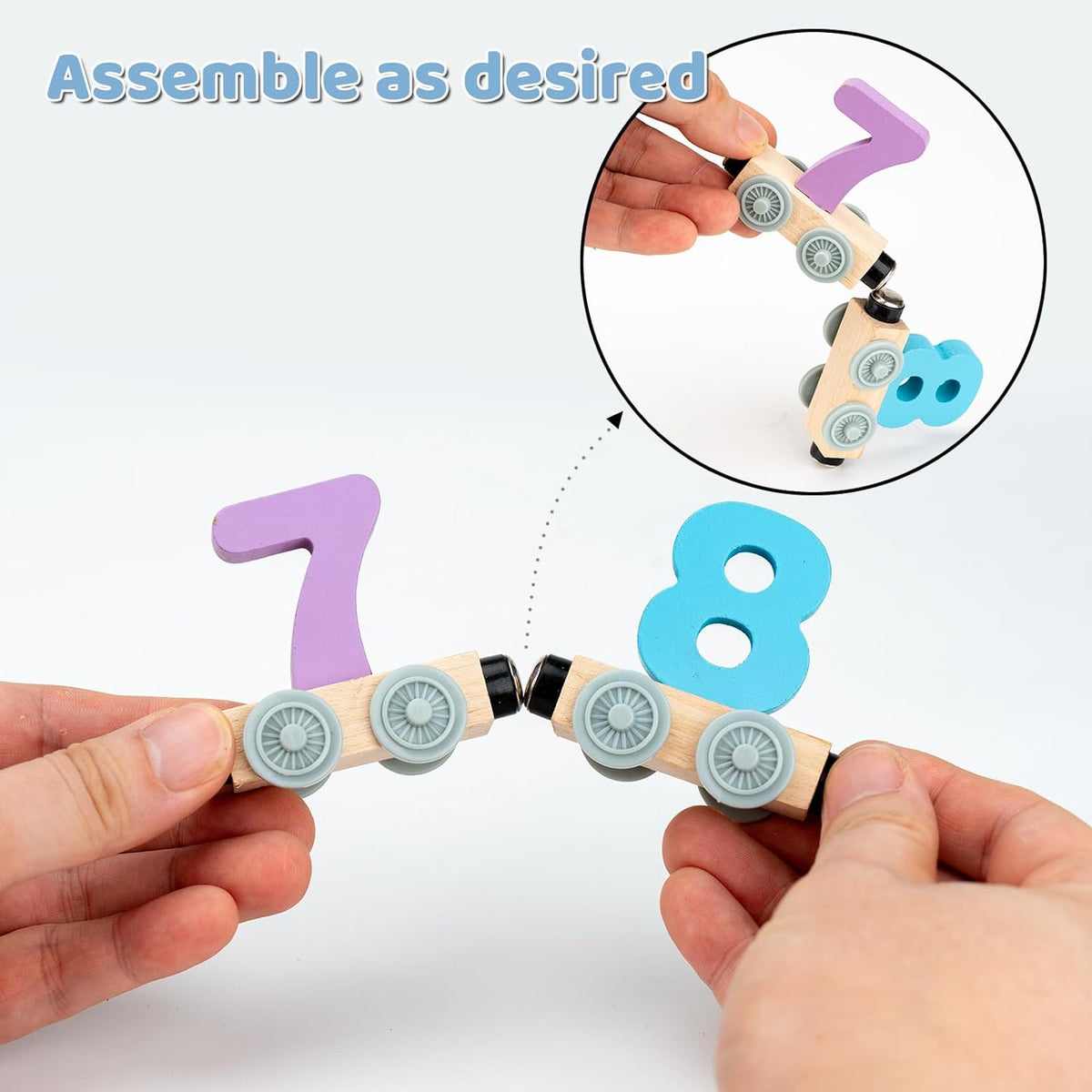 Wooden Number Digital Train With Engine 0-10