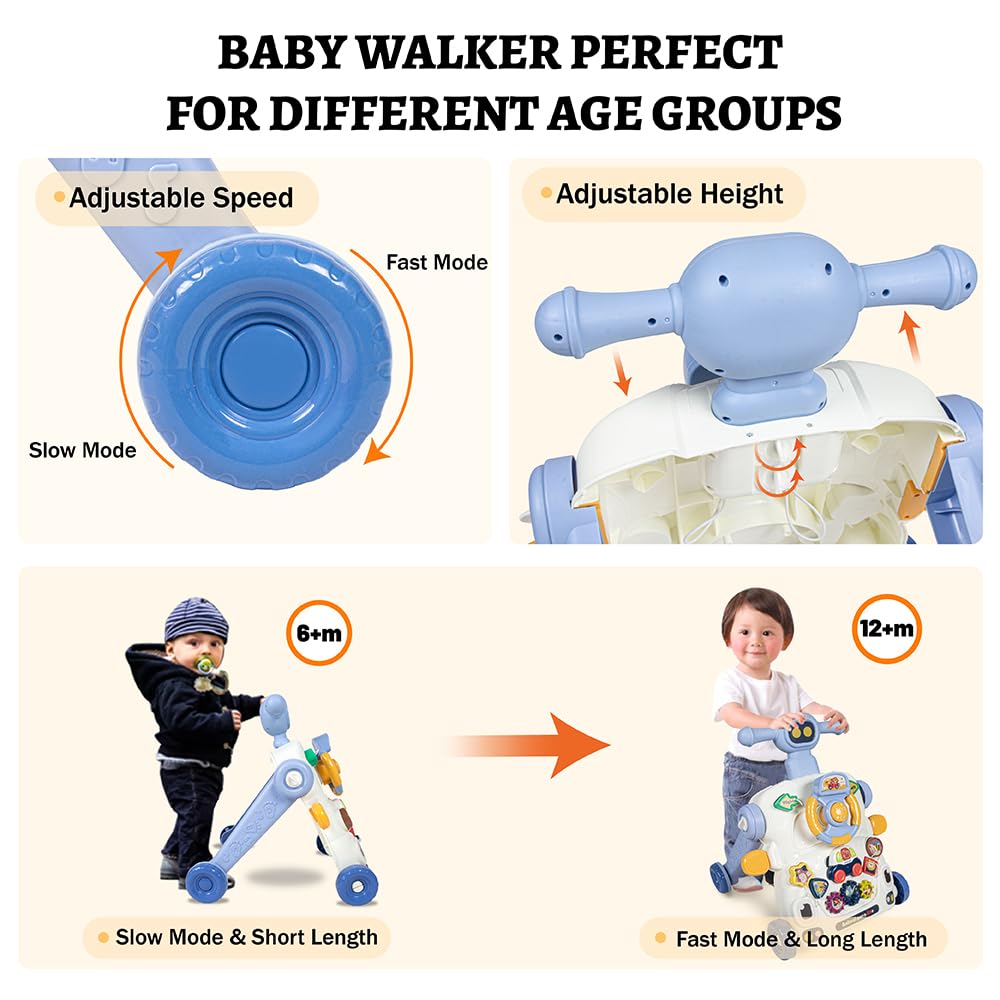6in1 Multi-functional Baby Ride-on Activity Walker