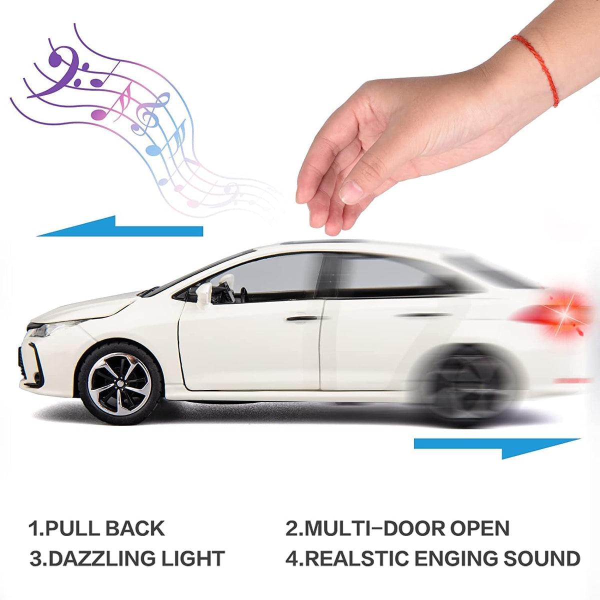 1:32 Diecast Toyota Corolla Hybrid Model Car