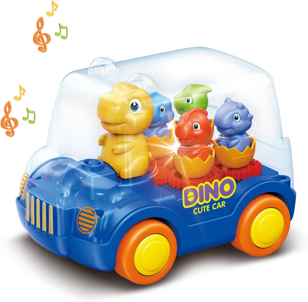 Electric Universal Dinosaur Gear Bus With Light & Music
