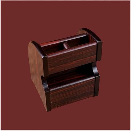 12cm Wooden Pen Holder Vase With Draw