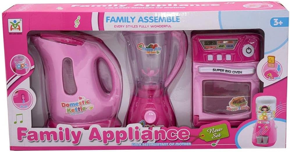 Realistic Family Kitchen Appliances Set For Kids