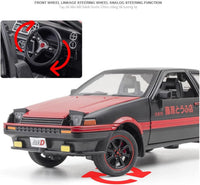 1:24 Diecast Toyota Trueno AE86 Initial D Model Car