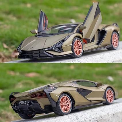 1:24 Diecast Lamborghini Sian FKP37 Model Car With Smoke