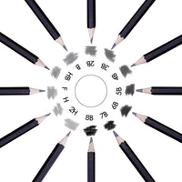 12Pcs Professional Sketching Pencils