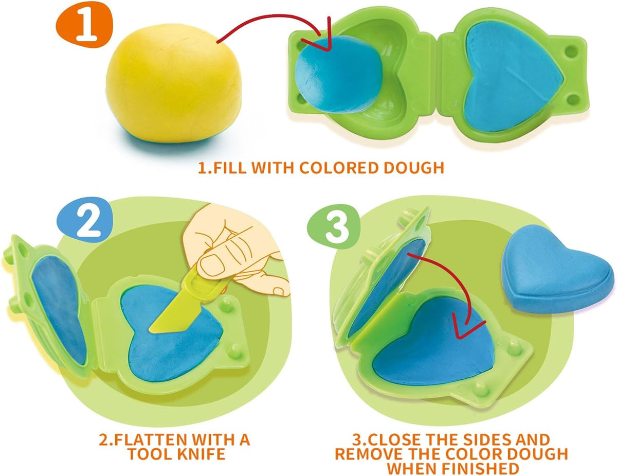 Delicious Pastries Colorful Dough Play Set With Molds
