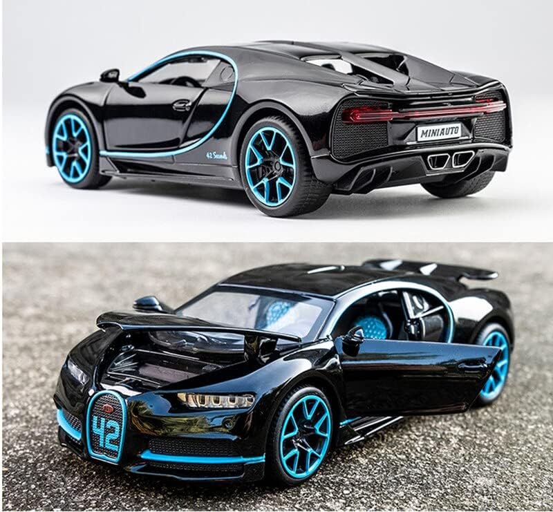1:32 Diecast Bugatti Chiron With Acrylic Display Box - Black