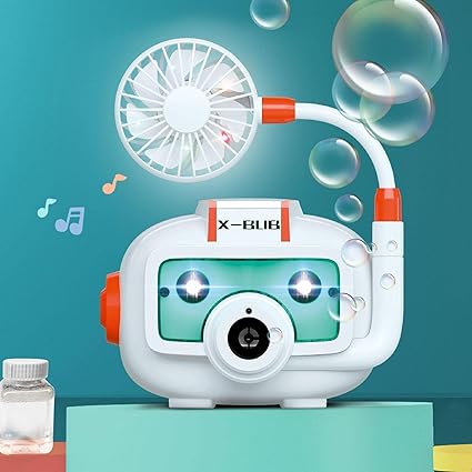 Automatic Bubble Blowing Camera With Fan
