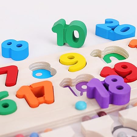 2in1 Wooden Number Learning & Maze Game Board