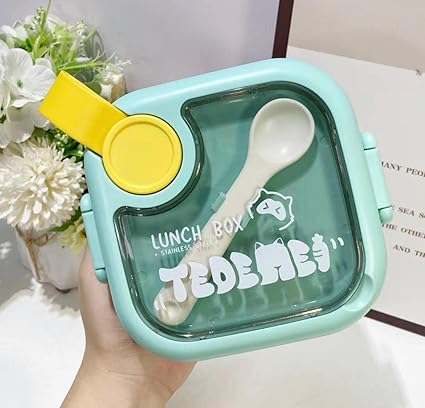 750ml Plastic Lunch Box With Food Scissor & Spoon - Pink