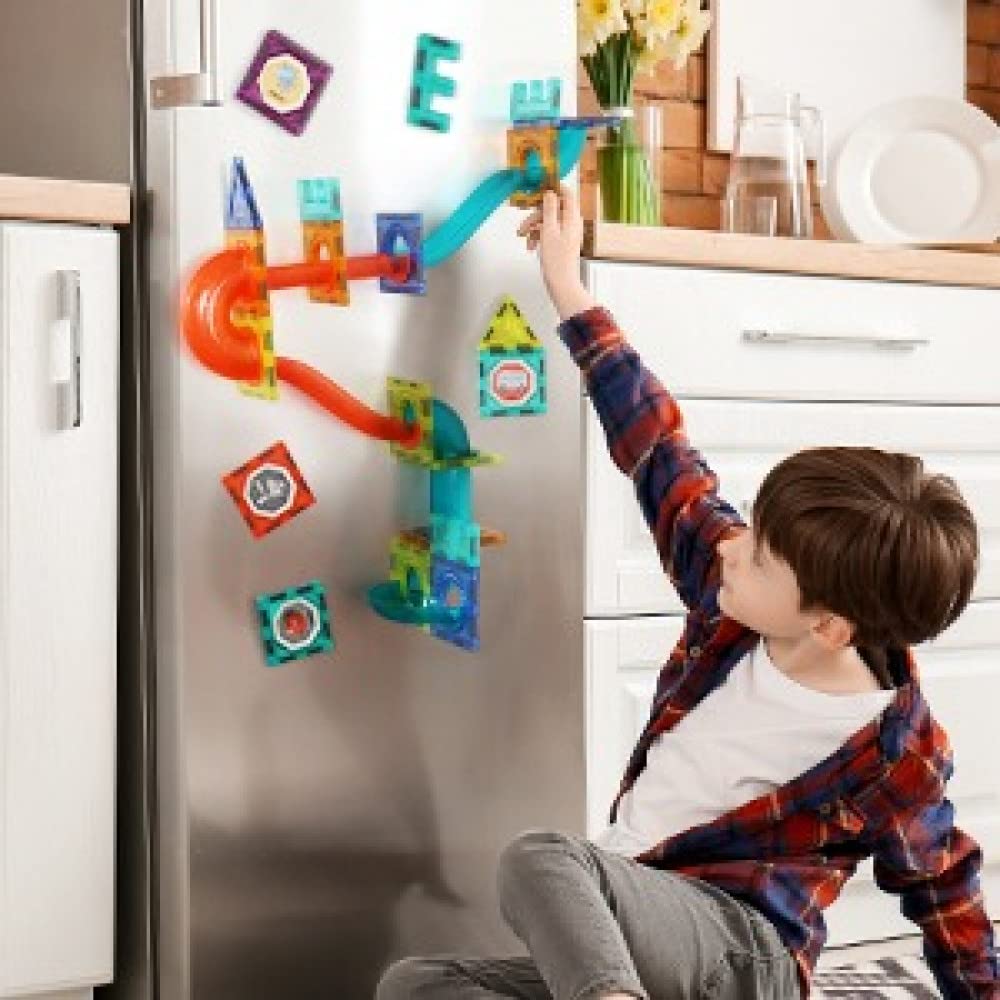 81Pcs Light Magnetic Marble Run Block Set