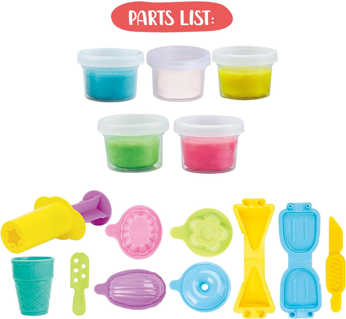 Ice Cream Colorful Dough Play Set With Molds