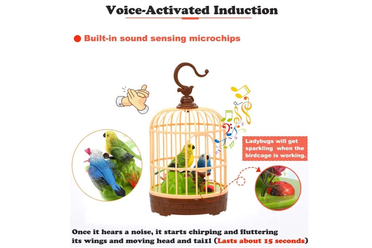 Electric Beautiful Parrot Cage With Chirping Music