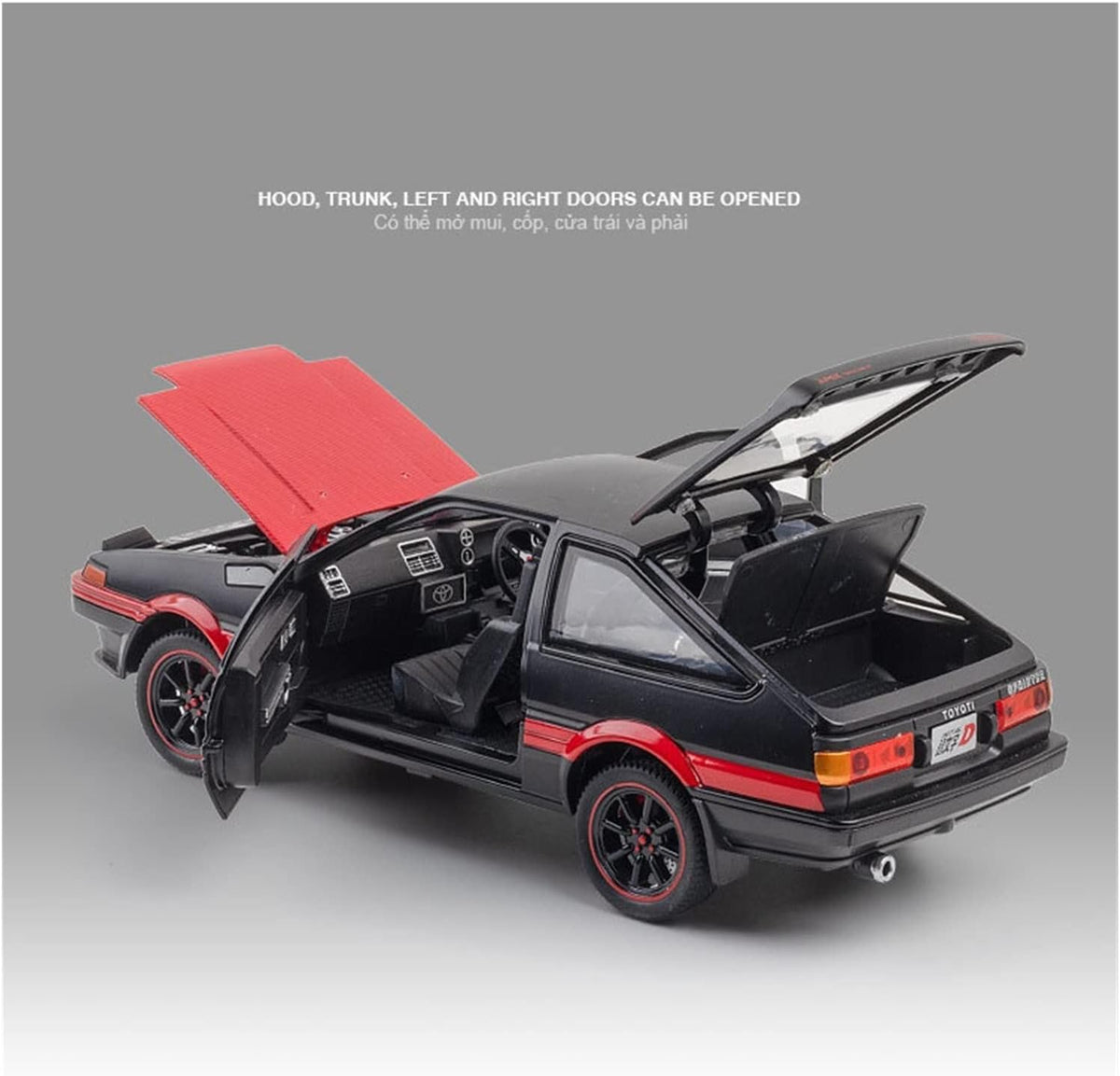 1:24 Diecast Toyota Trueno AE86 Initial D Model Car