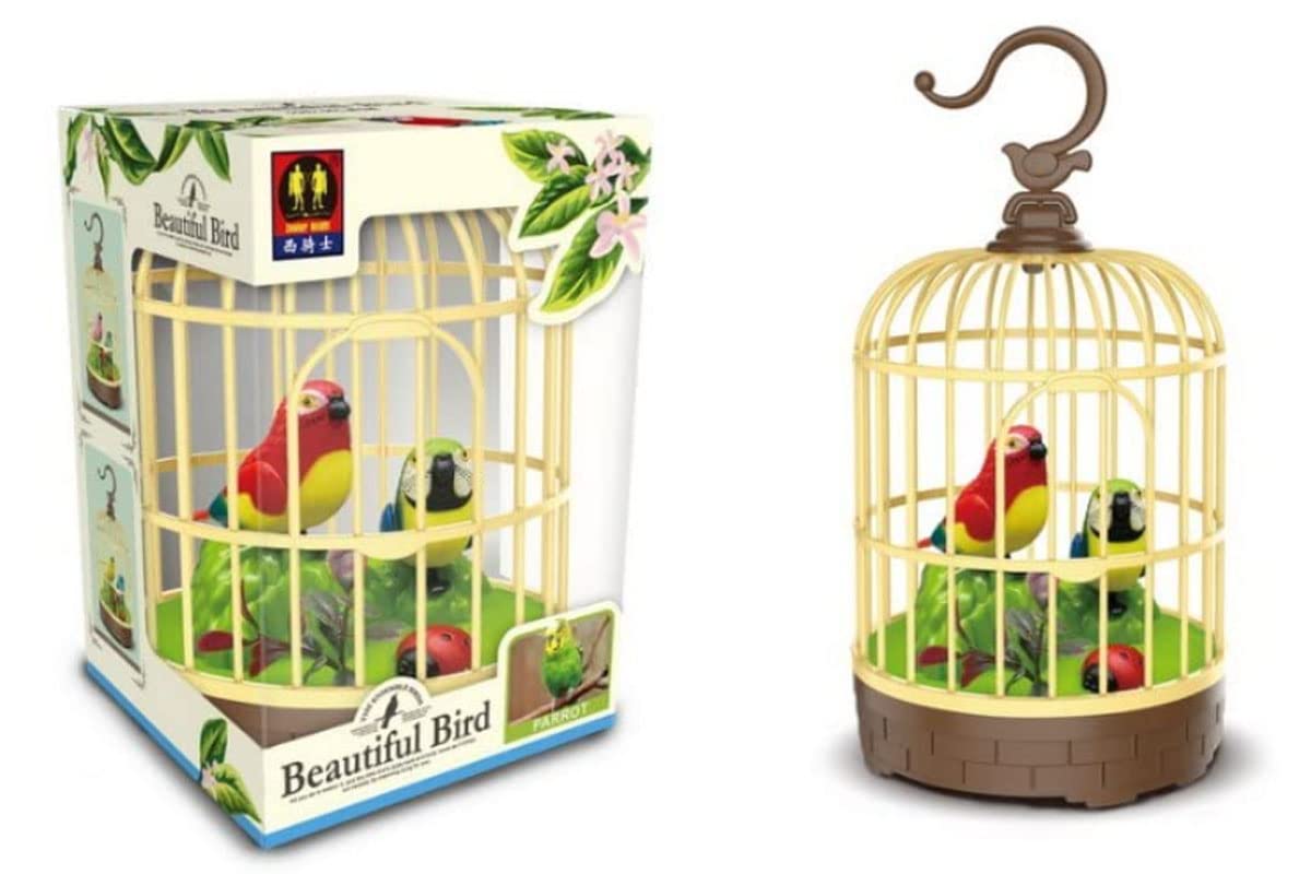 Electric Beautiful Parrot Cage With Chirping Music