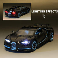 1:32 Diecast Bugatti Chiron With Acrylic Display Box - Black