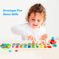 3in1 Wooden Math Stacking Board