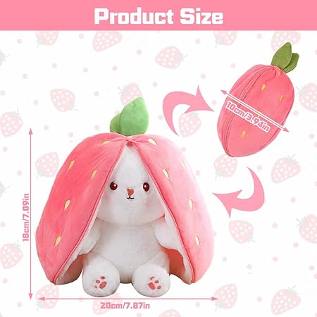 7* Inches Easter Plush Bunny With Zipper