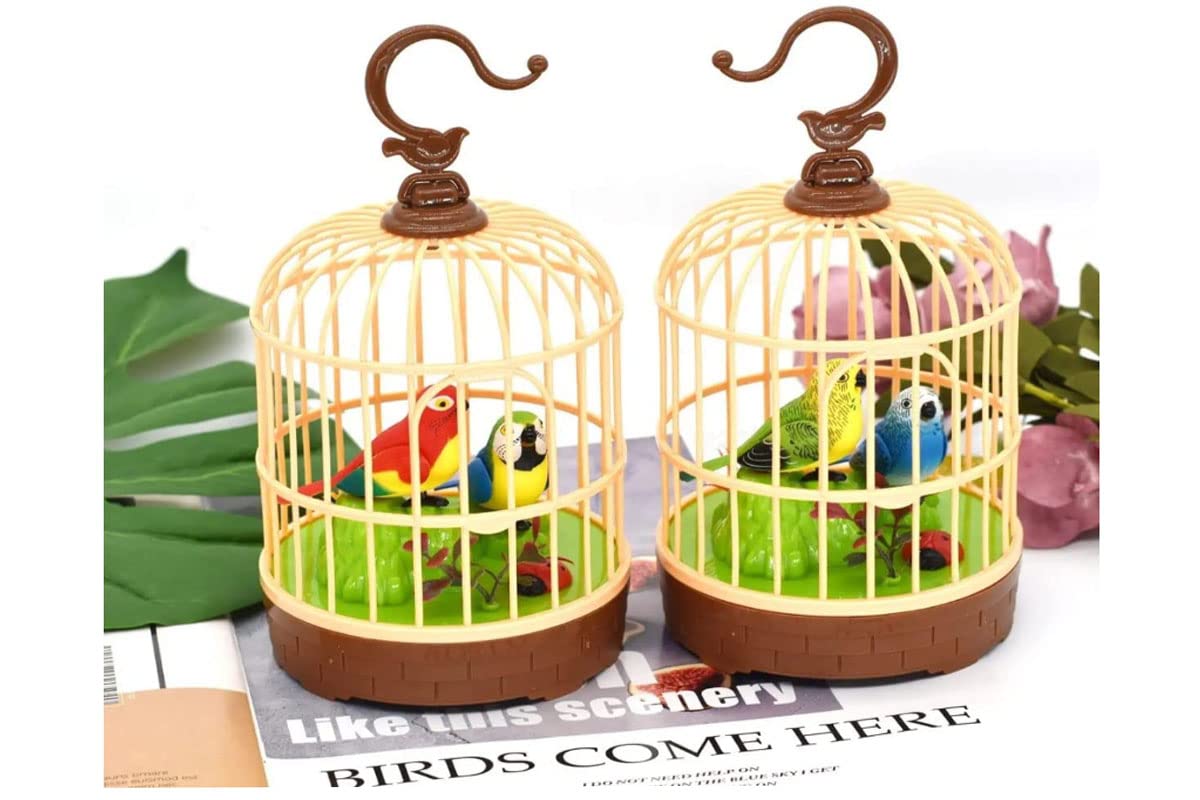 Electric Beautiful Parrot Cage With Chirping Music