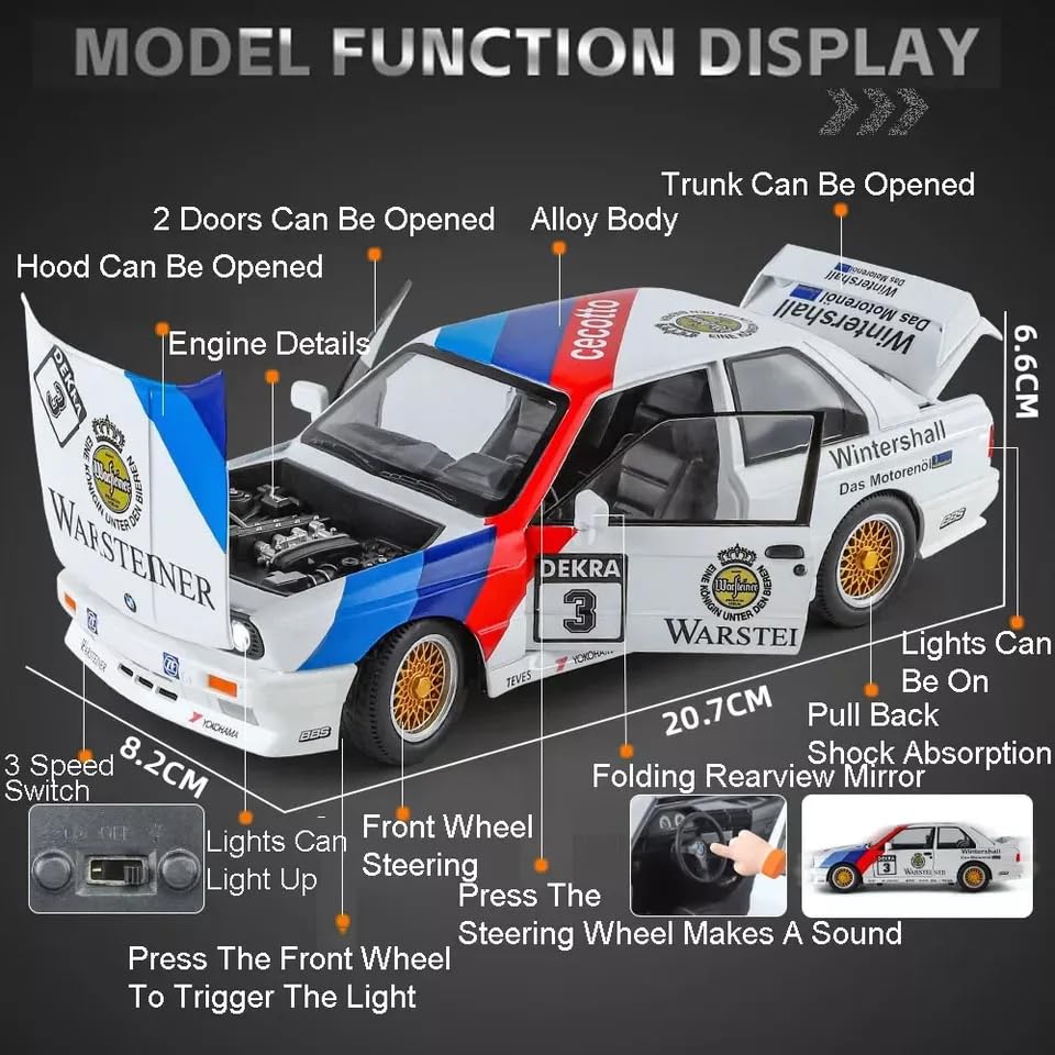 1:24 Diecast BMW M3 Modified Model Car