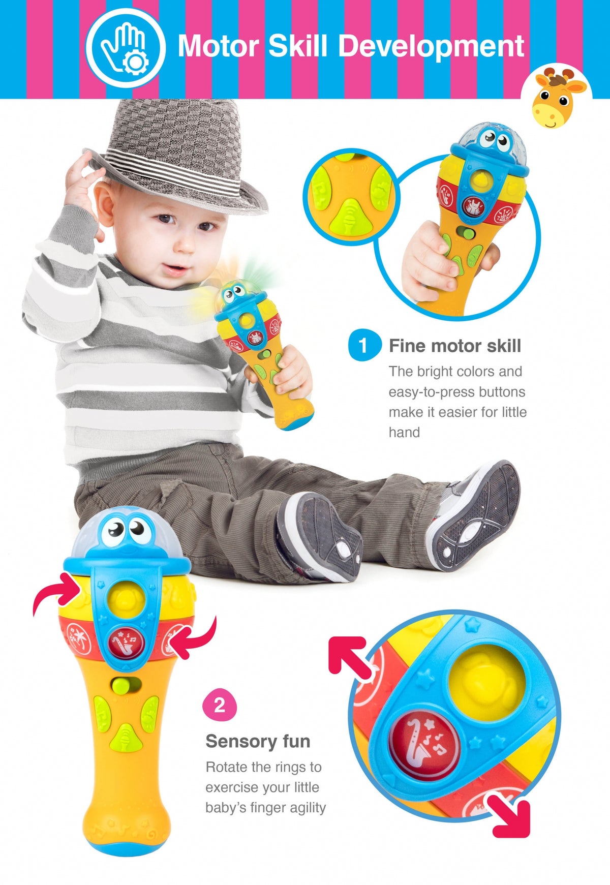 WinFun Lights 'N Sounds Mic For Kids