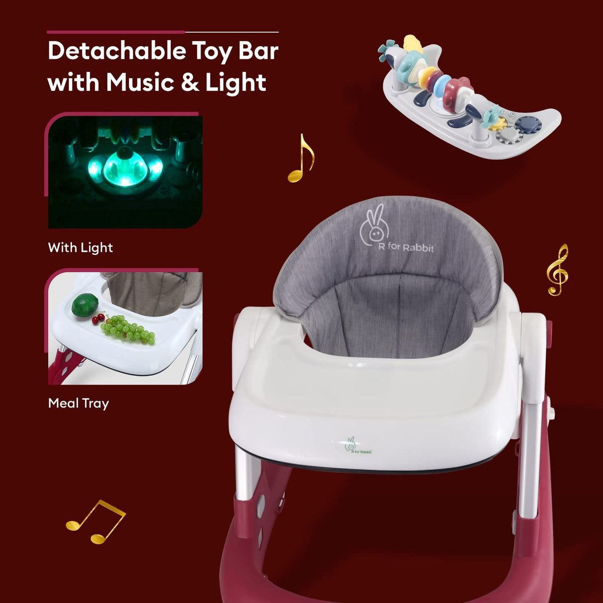Convertible Baby Walker With Light & Music