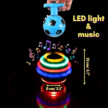 Football Flashing Spinning Top With Light & Music