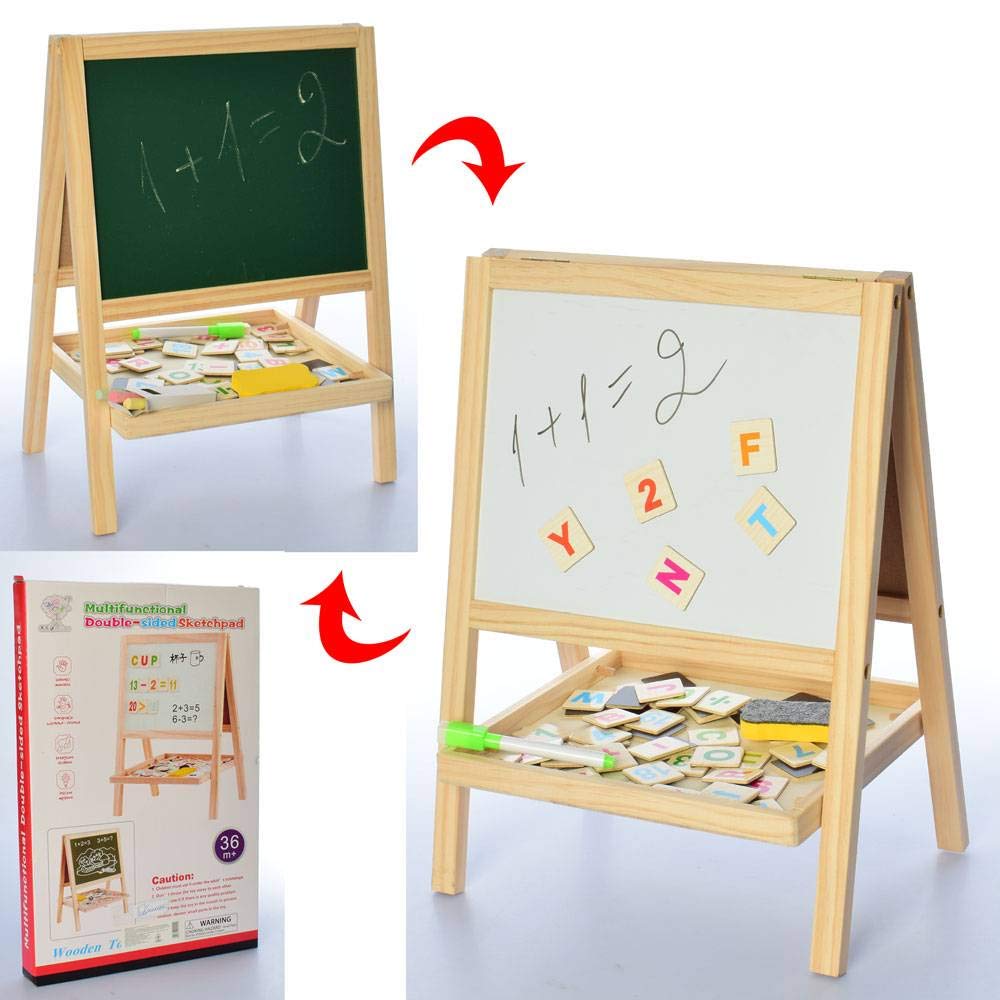 Multi-functional Wooden Double Sided Sketchpad