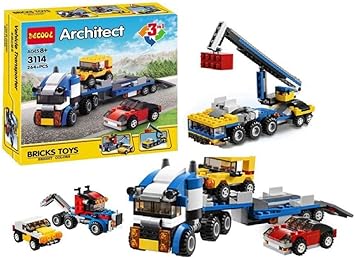 3in1 DIY Architect Transporter Vehicle Bricks Set - 264+Pcs