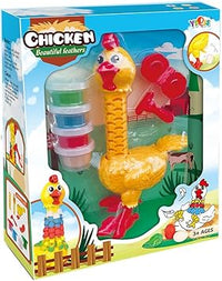 Kids Fun Feather Chicken Play Dough Set