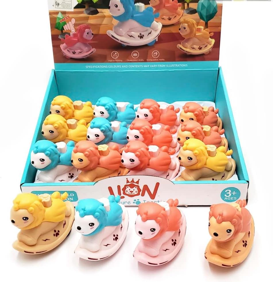 Cute Inertial Pressure Lion-Press & Go