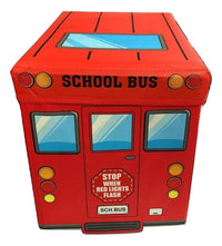 Kids School Bus Storage Box - Red