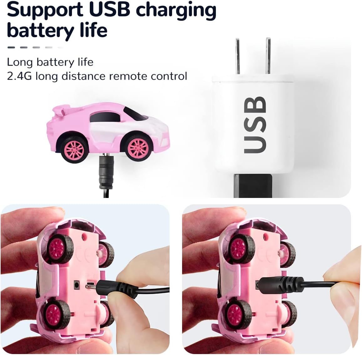 Pink Mini Alloy Watch Remote Control Car