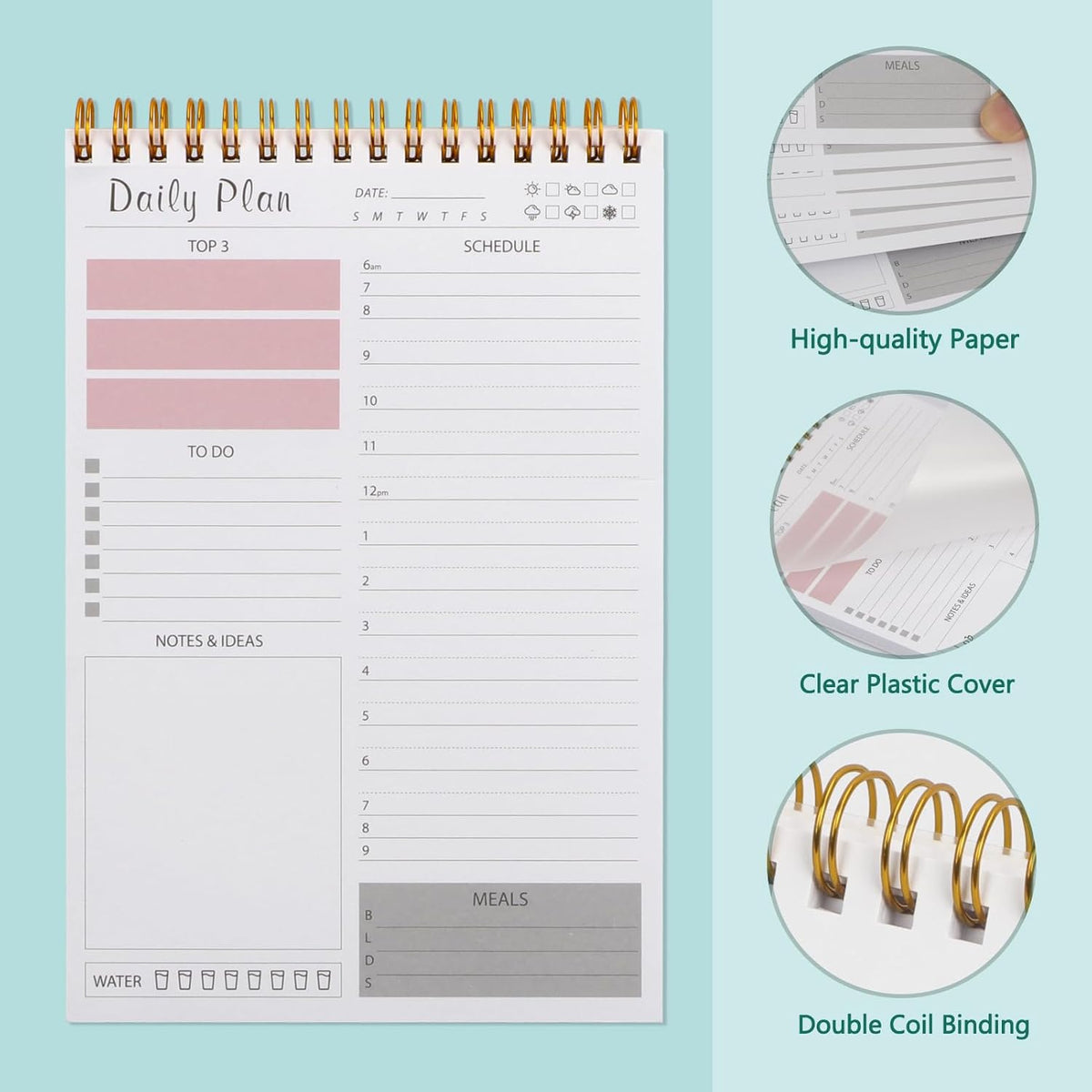 8* Inches 50 Pages Premium Daily Plan Diary