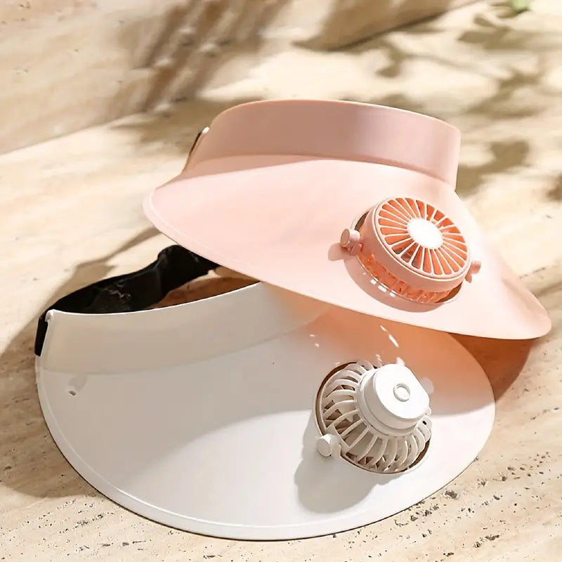 Rechargeable & Adjustable Rotating Fan Sun Hat