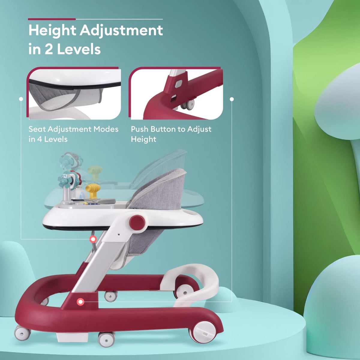 Convertible Baby Walker With Light & Music