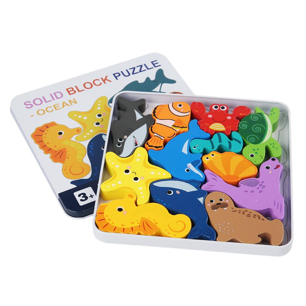 Toddlers Premium Ocean Themed Solid Puzzle