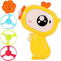 2in1 Fun Gun Flying Saucer & Top Spin Launcher Toy