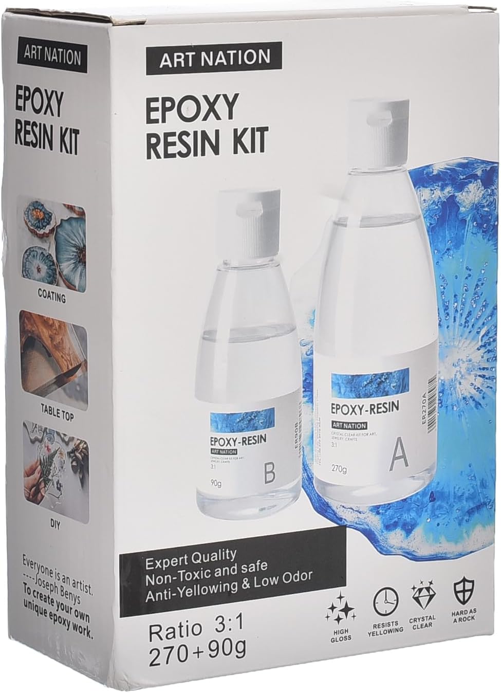 High Quality Pour Epoxy Resin Kit (270+90g)