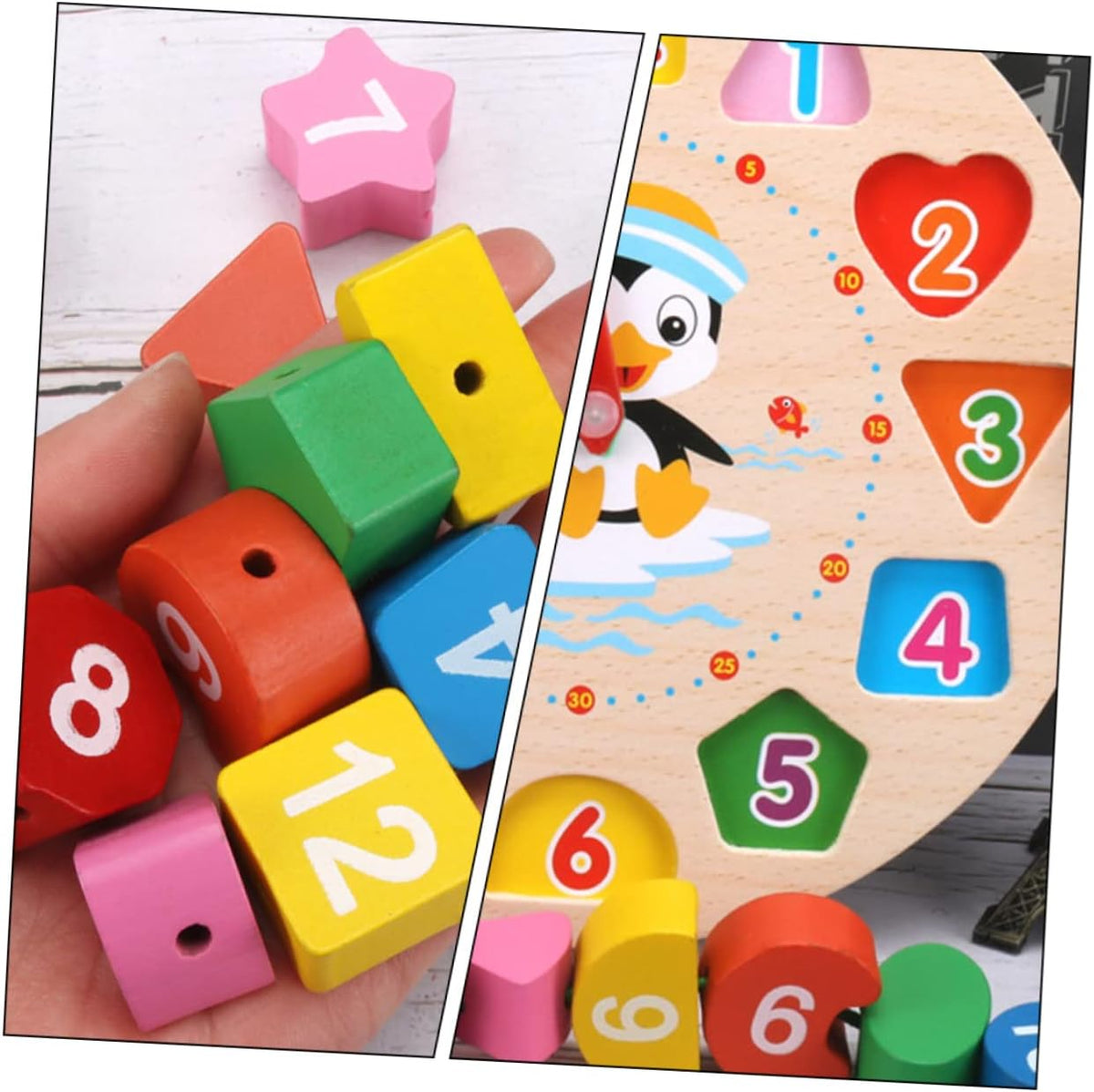 Wooden Montessori Learning Digital Clock