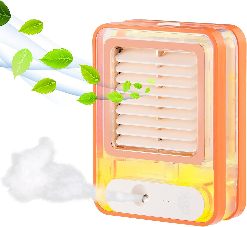 Transparent Spray & Light Air Conditioning Table Fan